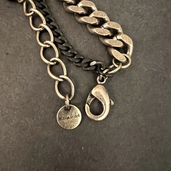 Stella & Dot Lillith Fringe Statement Necklace Mixed Metal Tribal Gold B… - Picture 9 of 9